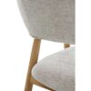 11331 Silla con reposabrazos diseño nórdico madera de roble natural y tapizado beige