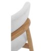 11334 Silla de diseño nórdico madera de roble natural y tapizado blanco