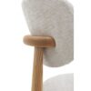 11335 Silla de diseño nórdico madera de roble natural y tapizado beige