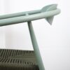 122090-VER Silla con reposabrazos diseño moderno FERROL aluminio verde y cuerda sintética