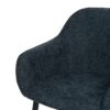 612584 Silla con reposabrazos de diseño moderno patas metal negro y tapizado azul