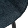 612584 Silla con reposabrazos de diseño moderno patas metal negro y tapizado azul