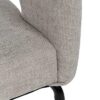 612599 Silla con reposabrazos diseño moderno hierro negro y tapizado gris