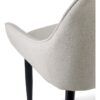 616100 Silla con reposabrazos de diseño moderno hierro negro y tapizado beige