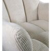 616500 Sillón mecedora diseño vintage KAIHO hierro con madera y tapizado pana beige