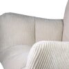 616500 Sillón mecedora diseño vintage KAIHO hierro con madera y tapizado pana beige