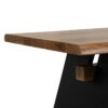 612698 Mesa de comedor gran tamaño diseño rústico industrial 260 madera de acacia con hierro