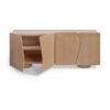 DRESDE Aparador de diseño moderno 190 madera roble claro puertas formas asimétricas