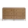 MARIO-3-NAT Cómoda de diseño vintage y colonial 160 madera natural