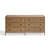 MARIO-4-NAT Cómoda de diseño vintage y colonial 160 madera natural