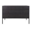 ROMA-1-B Cómoda de diseño moderno 110 madera black brown con metal negro