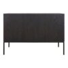 ROMA-1-B Cómoda de diseño moderno 110 madera black brown con metal negro