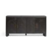 SAN DIEGO Aparador de diseño moderno 180 madera black brown patrón de espiga formas curvas