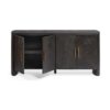 SAN DIEGO Aparador de diseño moderno 180 madera black brown patrón de espiga formas curvas
