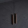 SAN DIEGO Aparador de diseño moderno 180 madera black brown patrón de espiga formas curvas