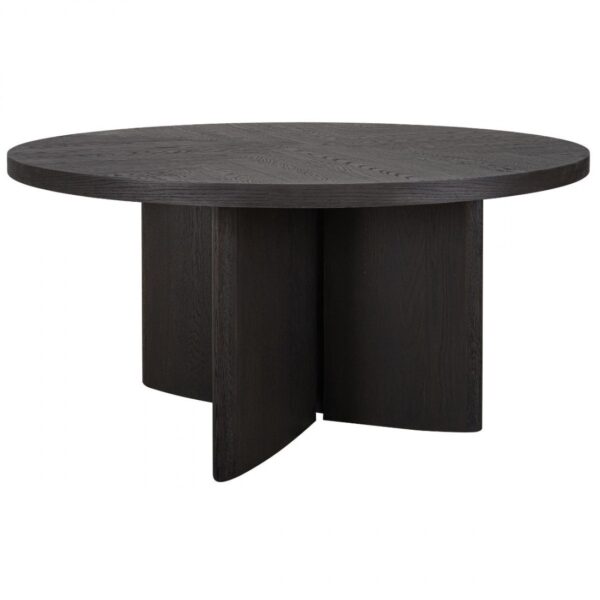 SAN JOSÉ-1 Mesa de comedor redonda diseño moderno 152 roble color black brown