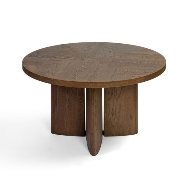 SAN JOSÉ Mesa de comedor redonda de diseño moderno 130 roble acabado natural