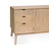 318011 Aparador de diseño nórdico SCANDI 160 madera mindi natural