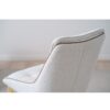 34DF2413C Silla de diseño moderno EVA tapizado marfil y patas madera de roble