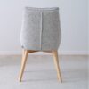 34DF2445B Silla de diseño moderno tapizado gris y patas de madera