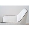 34DF2521 Silla con reposabrazos de diseño moderno MILAN tapizado marfil y patas de madera