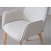 34DF2554 Silla de diseño moderno TAI tapizado beige arena con ribete y patas de madera