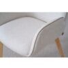 34DF2554 Silla de diseño moderno TAI tapizado beige arena con ribete y patas de madera