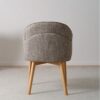 34IH2391C Silla con reposabrazos diseño moderno ROMA tapizado tostado y marfil