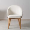 34IH2391C Silla con reposabrazos diseño moderno ROMA tapizado tostado y marfil