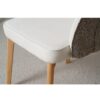 34IH2391C Silla con reposabrazos diseño moderno ROMA tapizado tostado y marfil