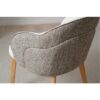 34IH2391C Silla con reposabrazos diseño moderno ROMA tapizado tostado y marfil