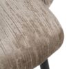 614003 Silla de diseño moderno patas hierro negro y tapizado color taupe