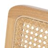614515 Silla de diseño vintage metal plateado, madera y ratán