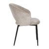 614602 Silla de diseño moderno patas hierro negro y tapizado color hielo