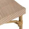 614715 Silla con reposabrazos diseño moderno textileno beige y aluminio acabado madera