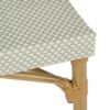 614716 Silla con reposabrazos diseño moderno textileno aguamarina y aluminio acabado madera
