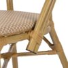 614717 Silla de diseño moderno textileno beige y aluminio acabado madera