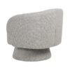 614781 Sillón butaca de diseño moderno formas redondeadas y tapizado total gris jaspeado