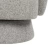 614781 Sillón butaca de diseño moderno formas redondeadas y tapizado total gris jaspeado