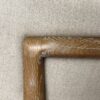 AGATHA Silla diseño moderno madera de roble y lino beige con costuras verticales