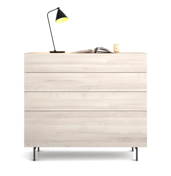 Cómoda de diseño nórdico minimalista ELIN 100 patas altas diferentes acabados