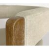 PENÉLOPE Silla diseño nórdico moderno madera de roble y lino beige formas curvas