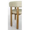 PENÉLOPE Silla diseño nórdico moderno madera de roble y lino beige formas curvas