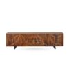 11481 Mueble de televisión diseño rústico industrial 177 madera de mango con volúmenes