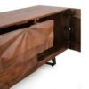 11481 Mueble de televisión diseño rústico industrial 177 madera de mango con volúmenes