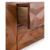 11481 Mueble de televisión diseño rústico industrial 177 madera de mango con volúmenes