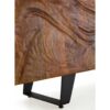 11483 Mueble de televisión de diseño rústico industrial 180 madera de mango relieve puertas