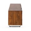11483 Mueble de televisión de diseño rústico industrial 180 madera de mango relieve puertas