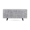 11484 Aparador de diseño étnico 160 madera gris con frente texturizado