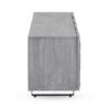 11485 Mueble de televisión de diseño étnico 160 madera gris con frente texturizado